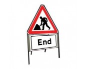 750mm Roadworks Ahead & End Sign